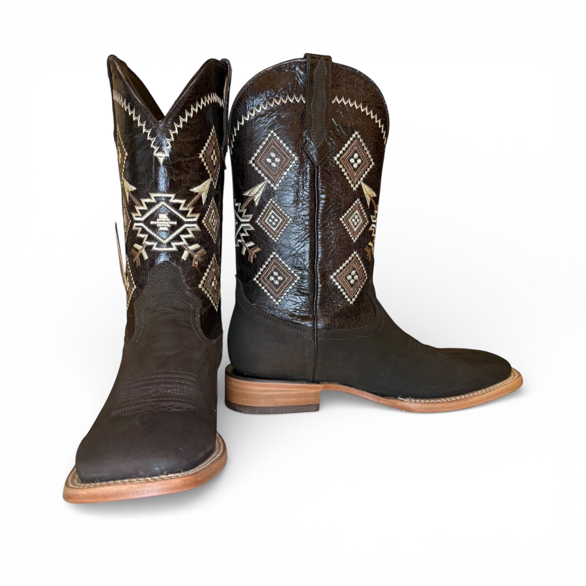 Sq. Toe - Dark Brown Suede