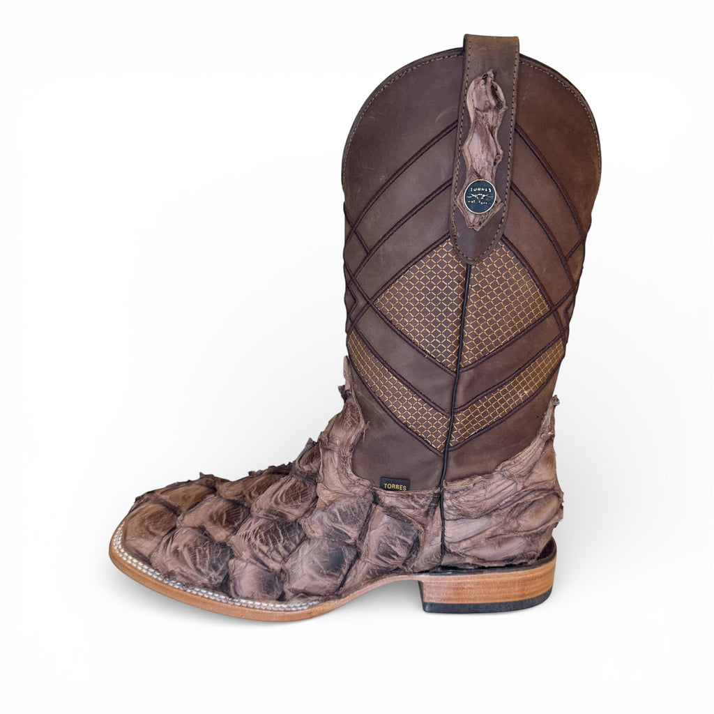 Sq. Toe Genuine Piraruccu - Mustang Brown