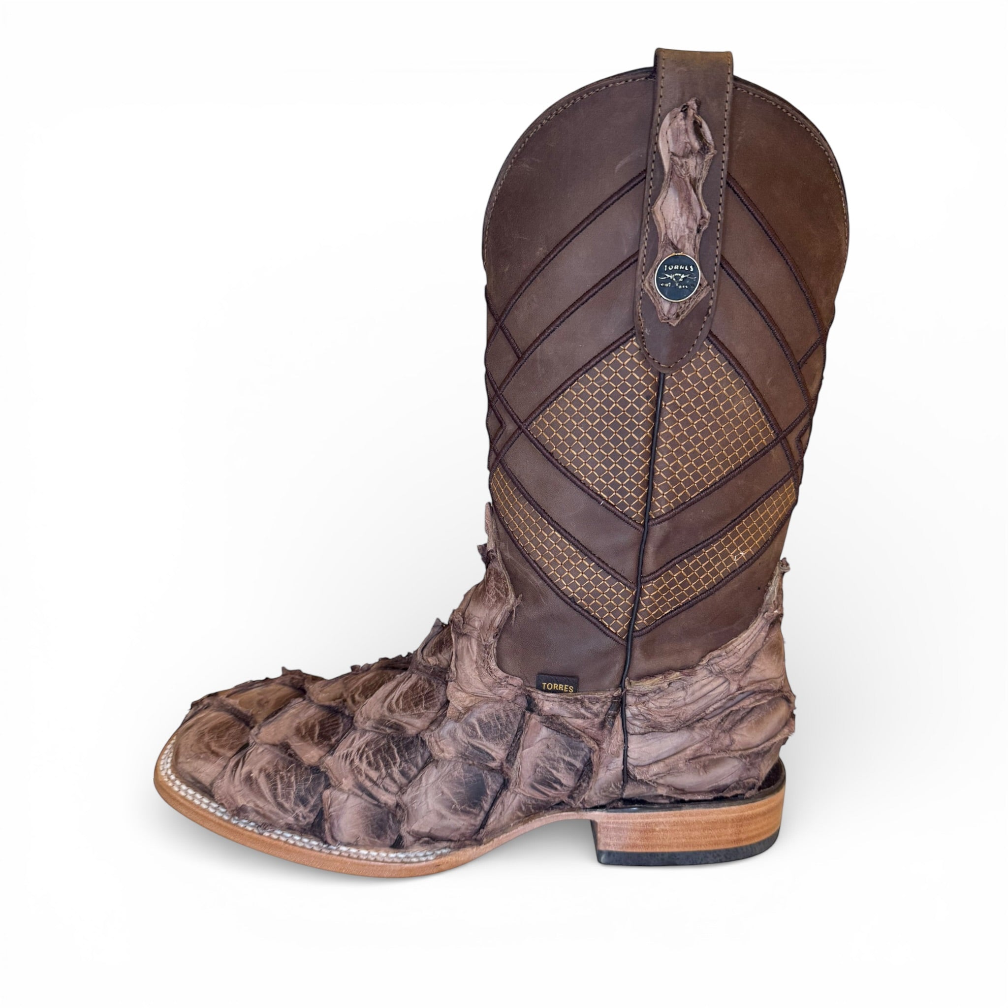 Sq. Toe Genuine Piraruccu - Mustang Brown