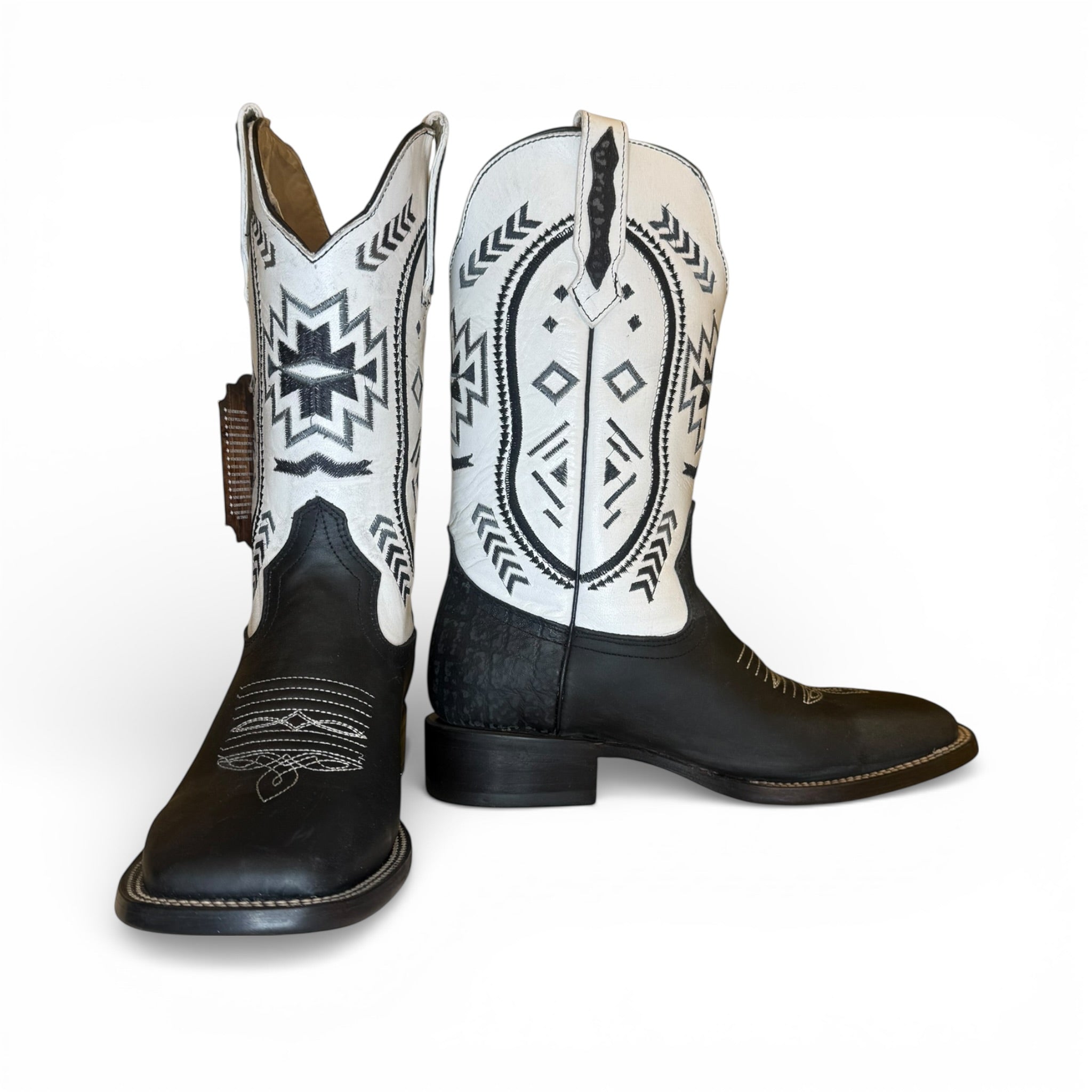 Midnight Azteca - Black Sq. Toe