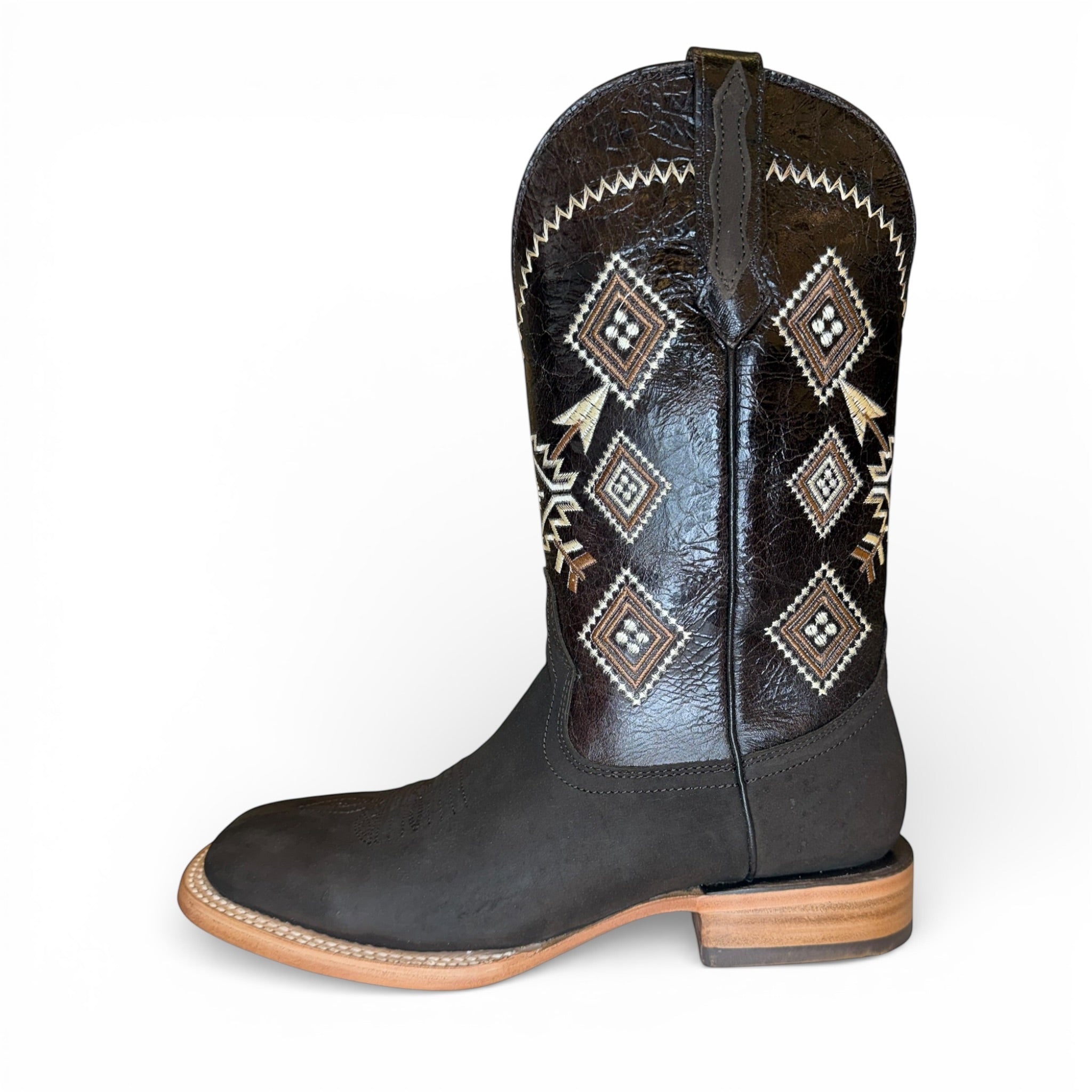 Sq. Toe - Dark Brown Suede