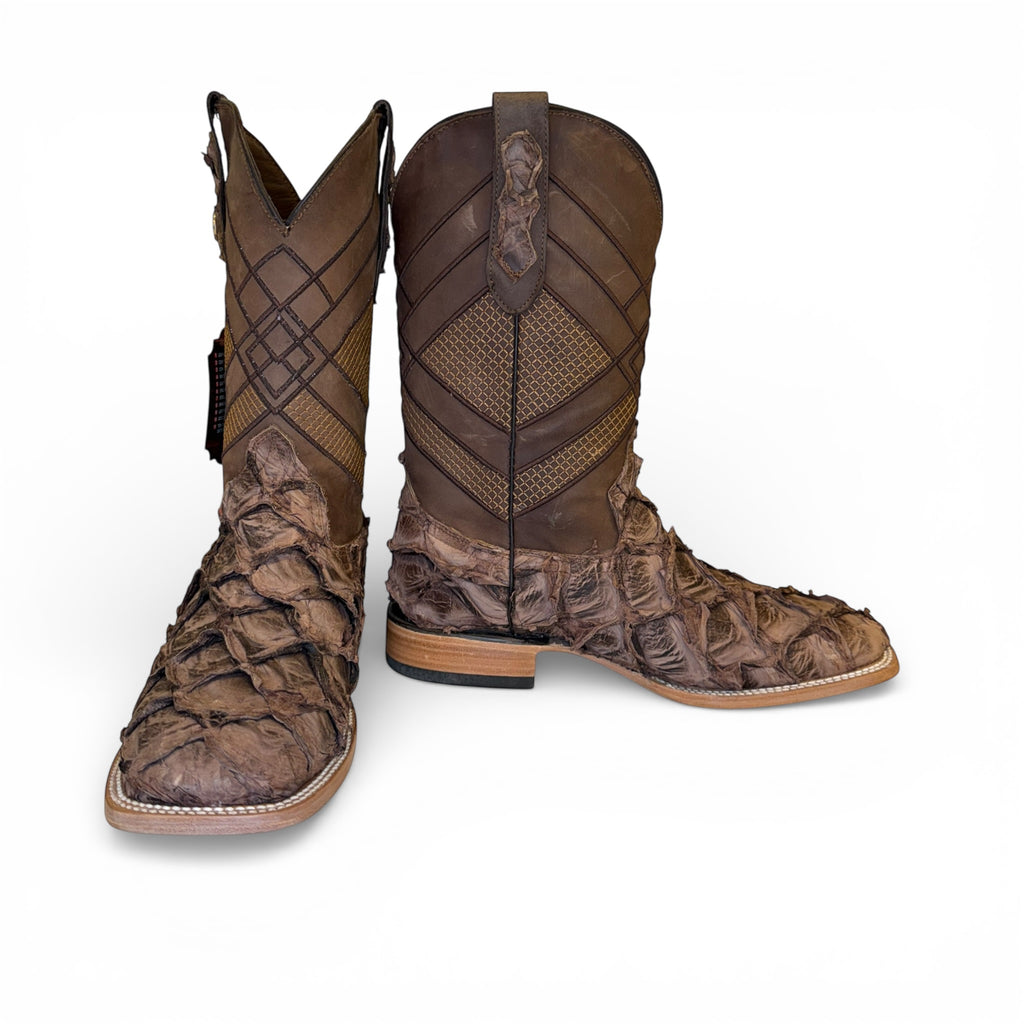 Sq. Toe Genuine Piraruccu - Mustang Brown