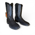 Sq. Toe Genuine Python - Full Black