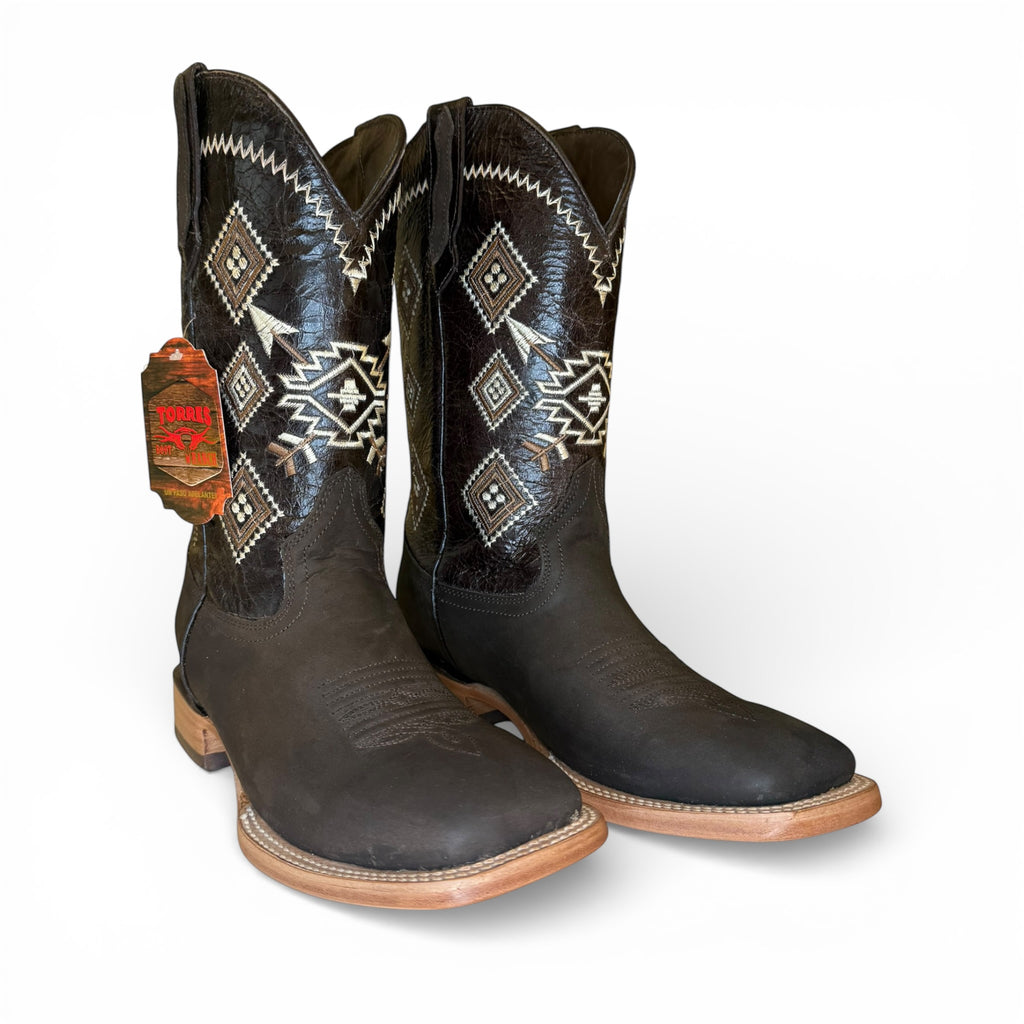 Sq. Toe - Dark Brown Suede