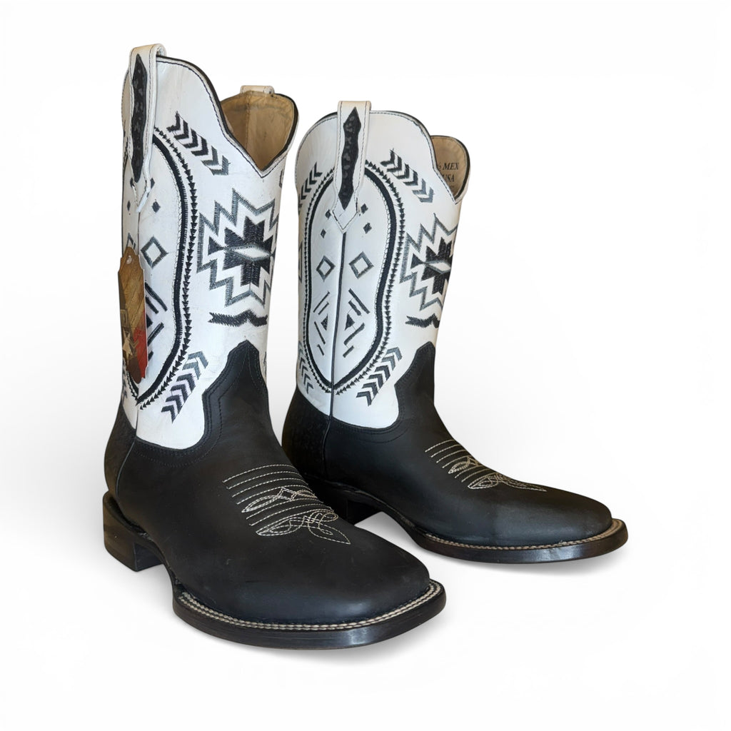 Midnight Azteca - Black Sq. Toe