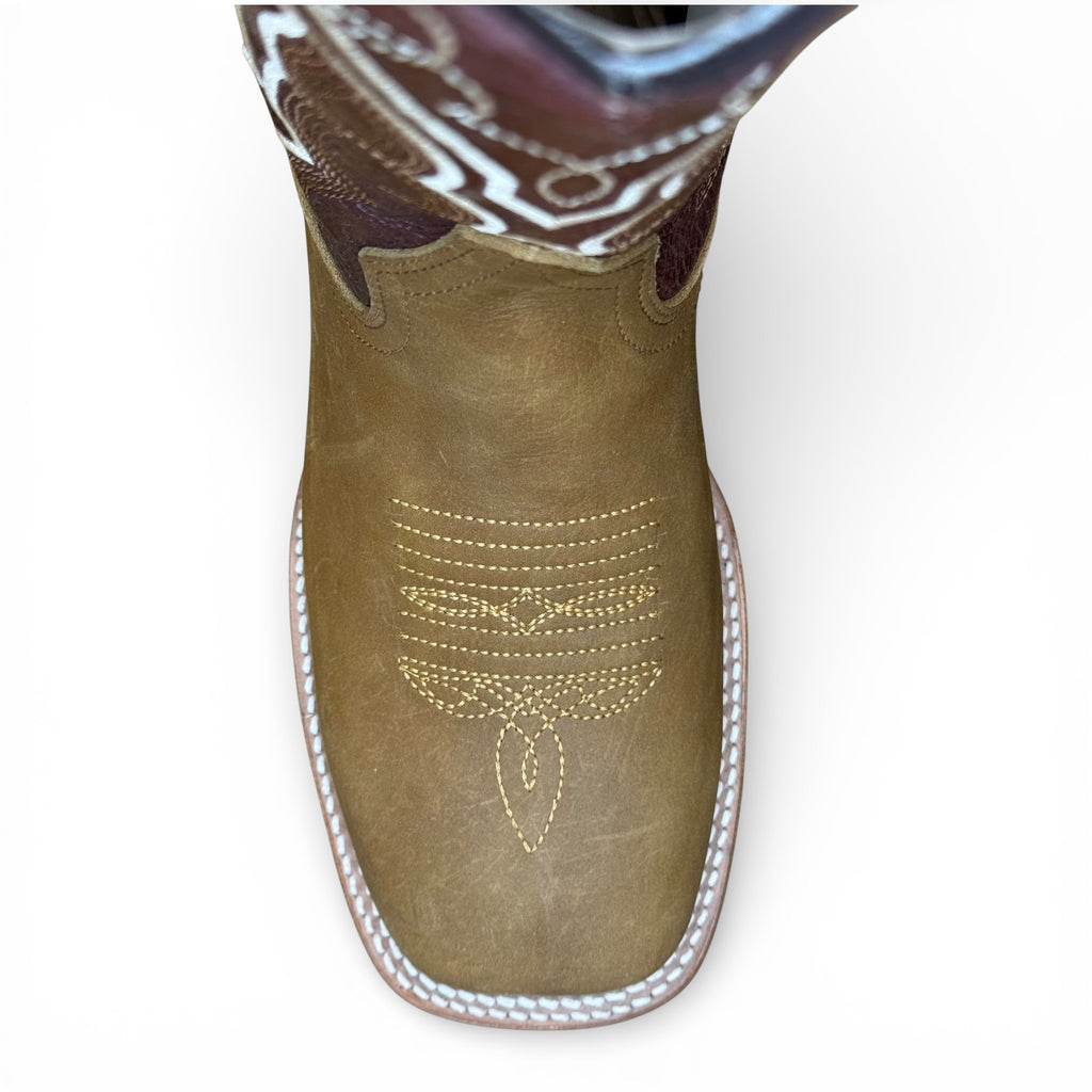 Red Mesa - Crazy Wheat Tan Sq. Toe