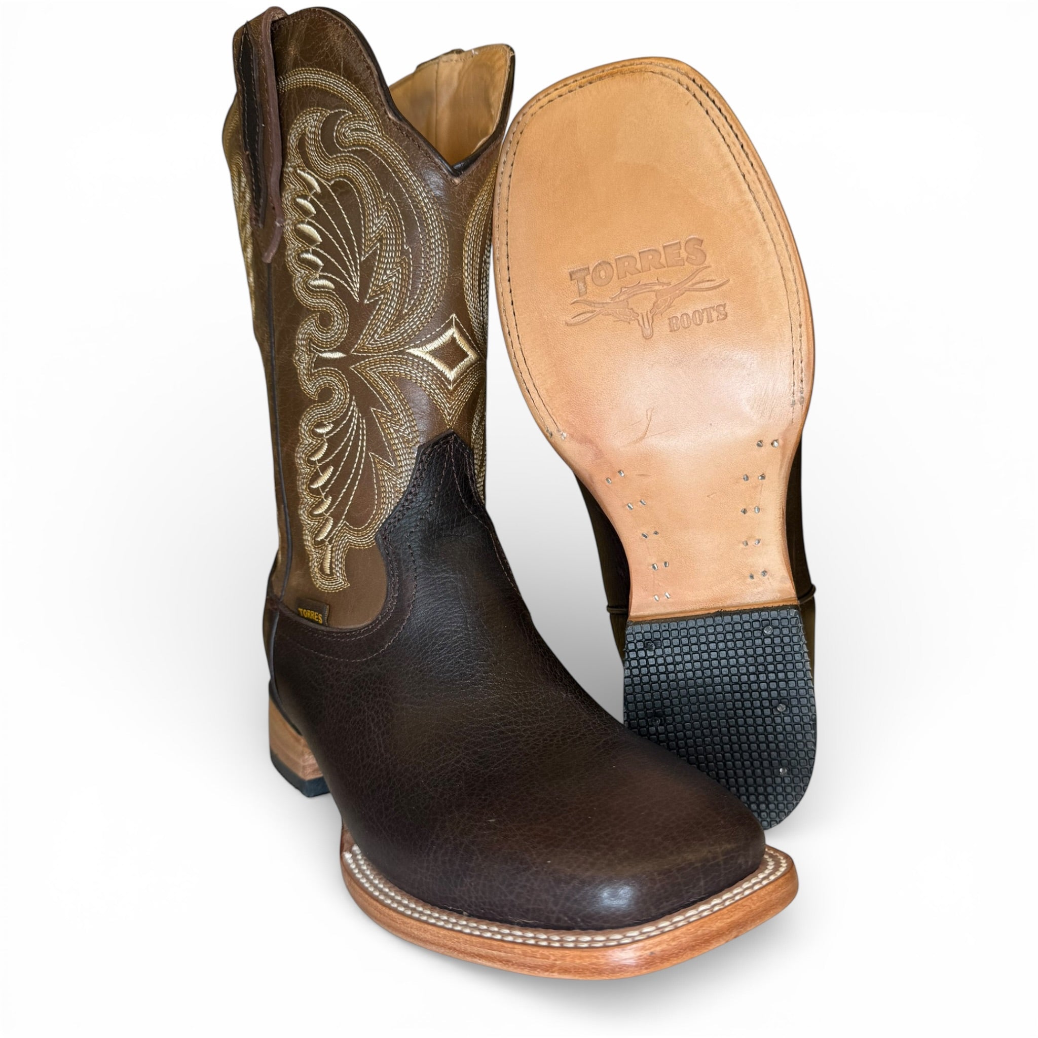 El Roble - Dark Brown Grisly Sq. Toe