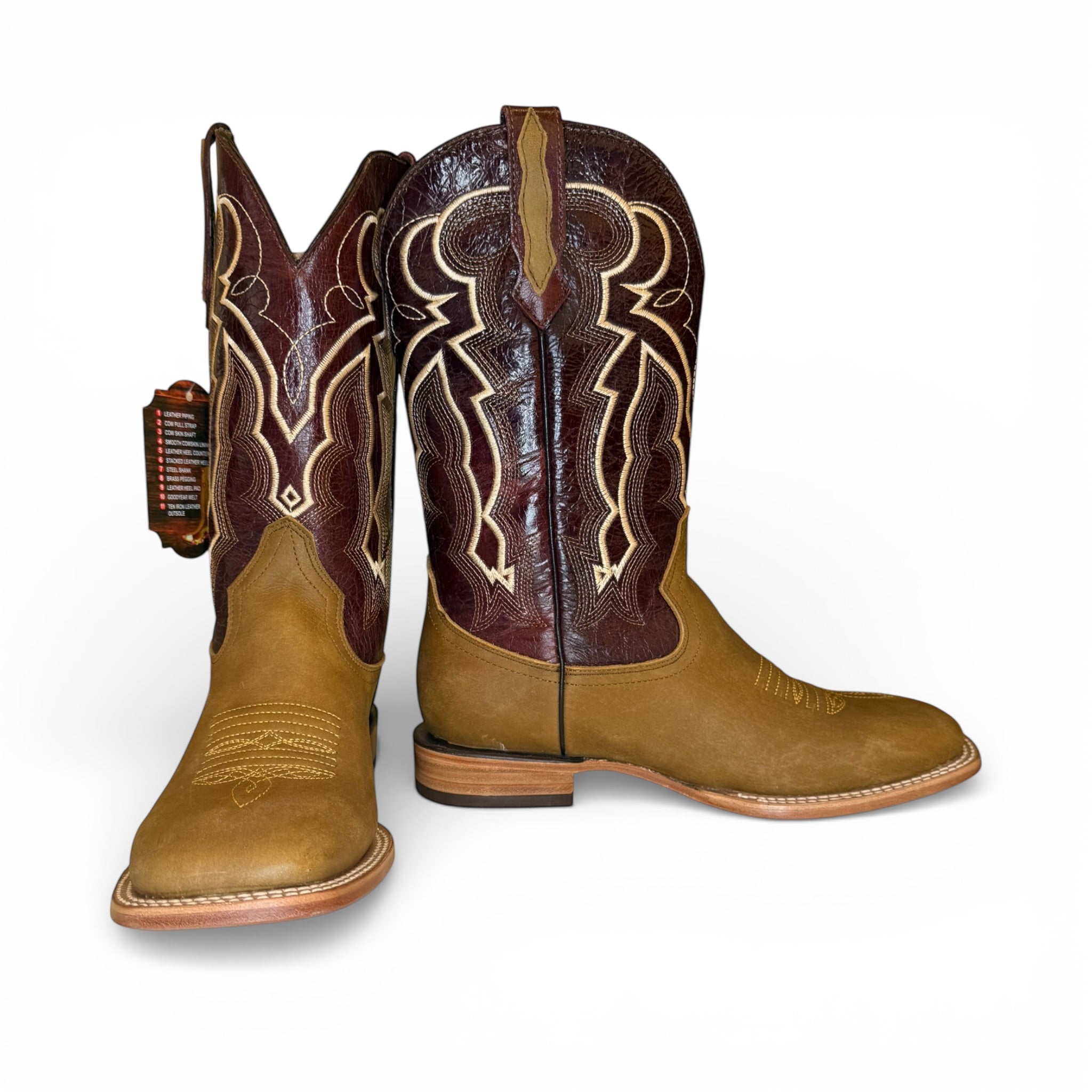 Red Mesa - Crazy Wheat Tan Sq. Toe