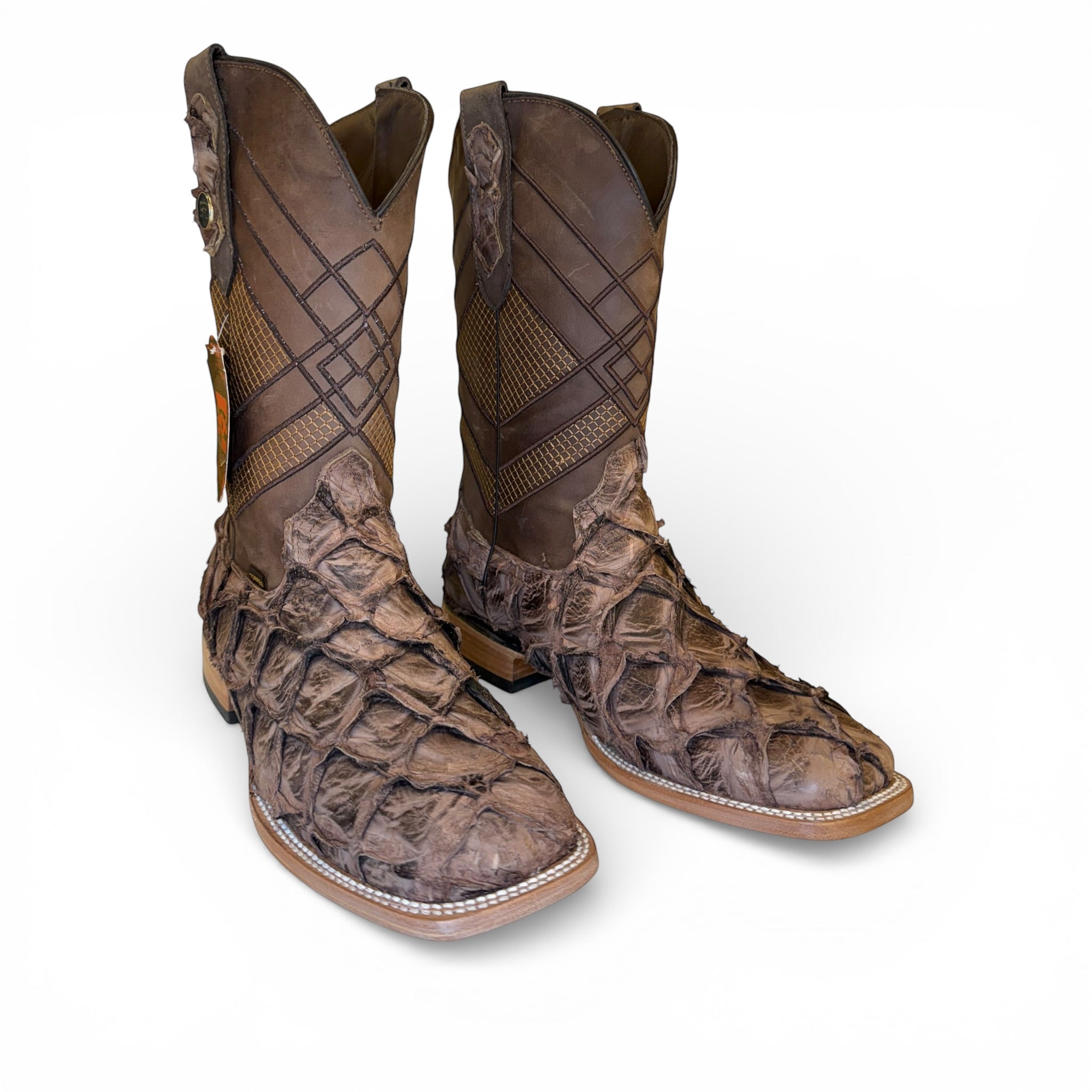 Sq. Toe Genuine Piraruccu - Mustang Brown