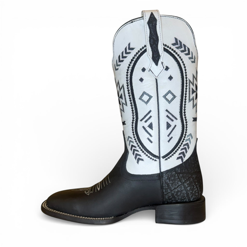 Midnight Azteca - Black Sq. Toe