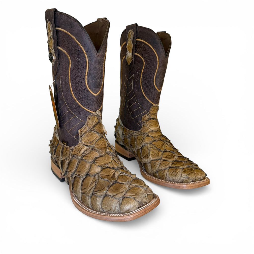 Genuine Piraruccu - Wood Tan Sq. Toe