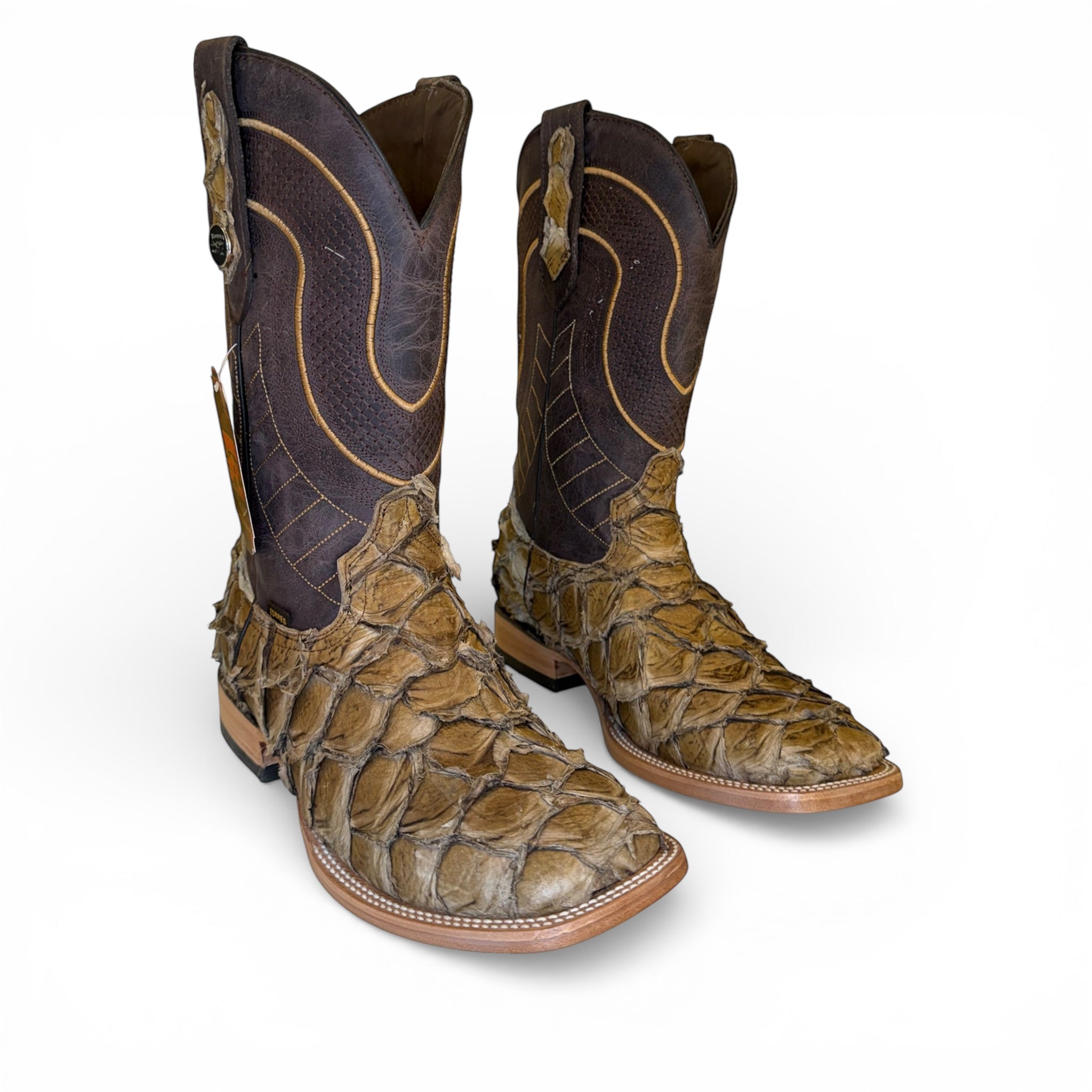 Genuine Piraruccu - Wood Tan Sq. Toe