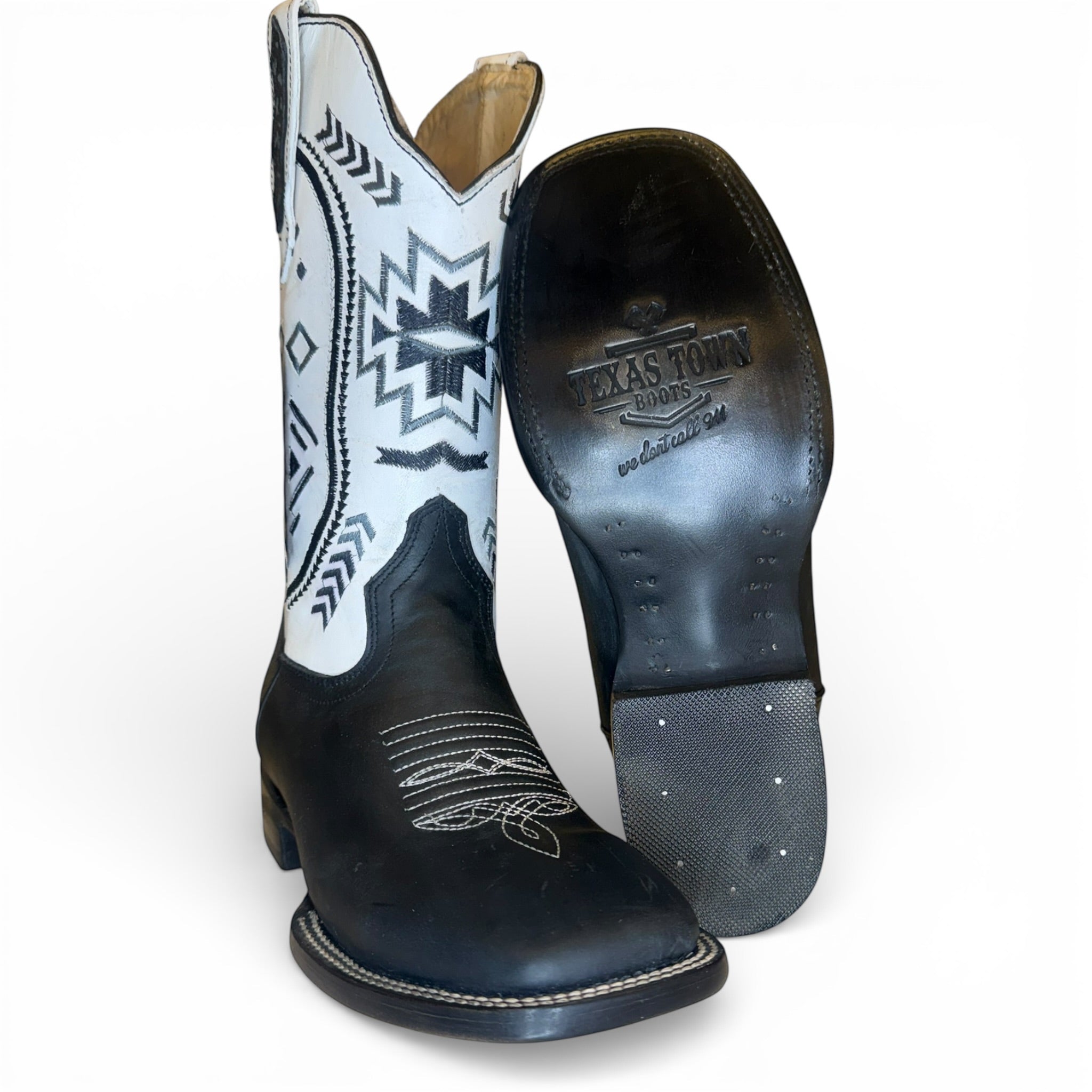 Midnight Azteca - Black Sq. Toe