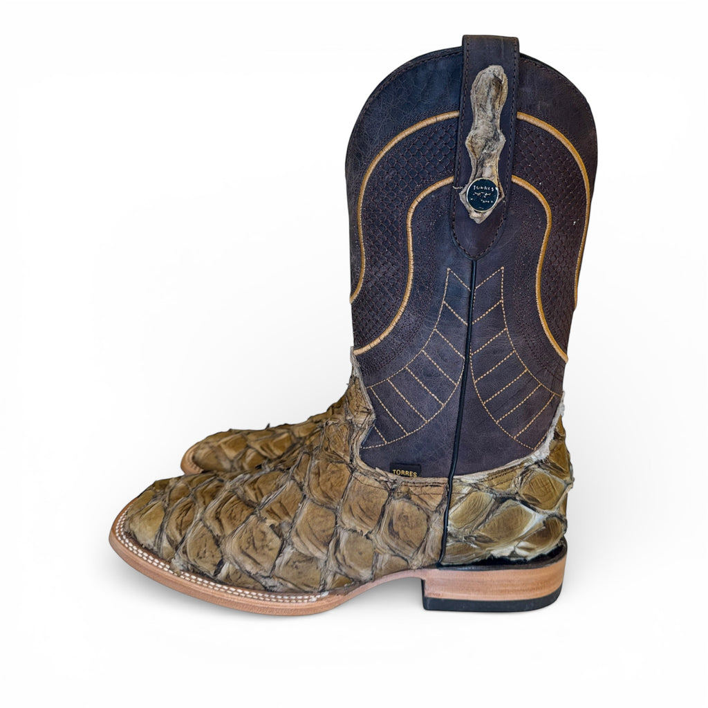 Genuine Piraruccu - Wood Tan Sq. Toe